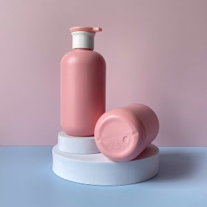 Chai HDPE hồng vòi nhấn hồng