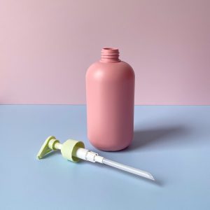 Chai HDPE Hồng vòi nhấn xanh nhạt