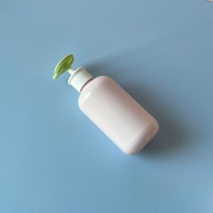 Chai Hồng PET vòi nhấn dẹp Xanh