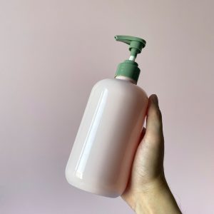 Chai PET Hồng vòi nhấn sóng Xanh Đậm