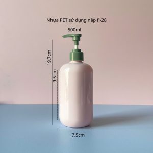Chai PET Hồng vòi nhấn sóng Xanh Đậm