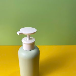 Chai HDPE xanh tròn vòi nhấn dẹp