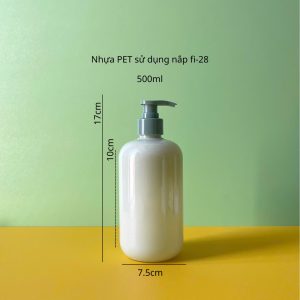 Chai PET xanh tròn vòi nhấn sóng xanh đậm