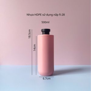 Chai HDPE vai ngang đáy bầu nắp bật