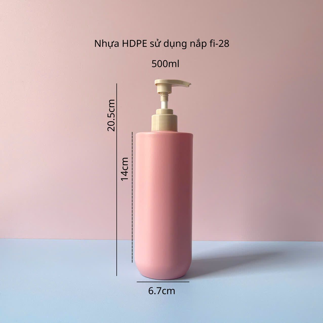 kawaii - 2025-04-12T131705.697 Chai nhựa HDPE vai ngang vòi nhấn sóng nâu trơn