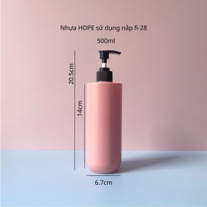 Chai nhựa HDPE vai ngang đáy bầu vòi nhấn sóng đen