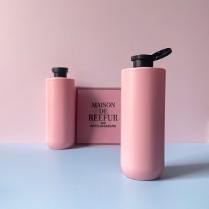 Chai HDPE vai ngang đáy bầu nắp bật