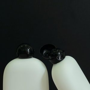 Chai HDPE thân tròn trắng nắp bật