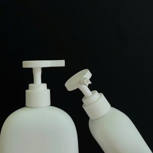 Chai HDPE thân tròn trắng nắp dẹp trắng
