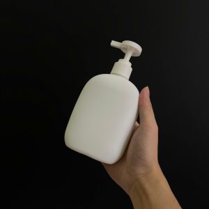 Chai HDPE thân tròn trắng nắp dẹp trắng