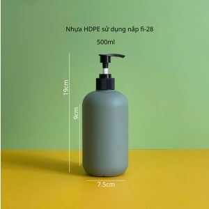 Chai HDPE xanh đậm vòi nhấn sóng