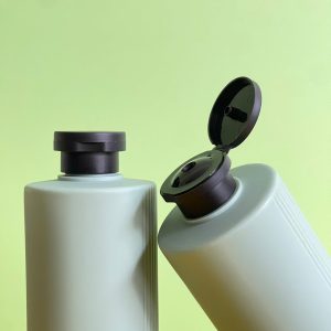 Chai HDPE sọc xanh đậm nắp bật đen