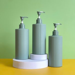 Chai HDPE 2 lớp xanh đậm vòi nhấn sóng xanh