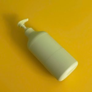 Chai HDPE xanh sọc vòi nhấn sóng xanh