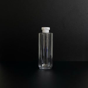 Chai PET vai ngangtrong suốt nắp trắng 500ml