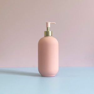 Chai HDPE hồng hình trụ vòi nhấn kẹp hồng