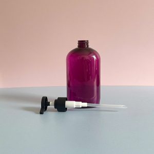 Chai PET Tím Tròn Vòi Nhấn Đen Nhám 500ml