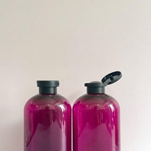 Chai PET tím tròn nắp bật Đen 500ml