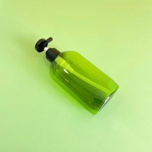 Chai đựng dầu gội PET xanh ngọc vòi nhấn dẹp 500ml