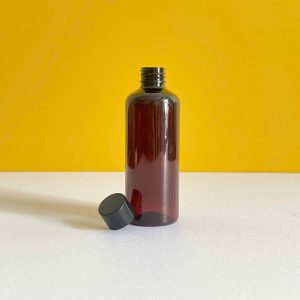 Chai Nhựa PET Nâu Đen 100ml Nắp Vặn